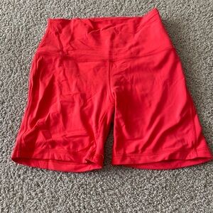 Lululemon Red Biker Shorts. In amazing condition, women’s size 6.